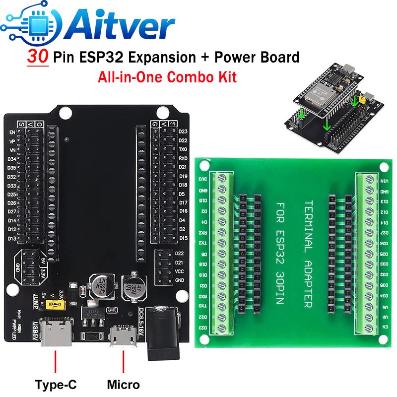 Esp32 Uart Module - ESP32 30PIN uitbreidingskaart + Power Board
