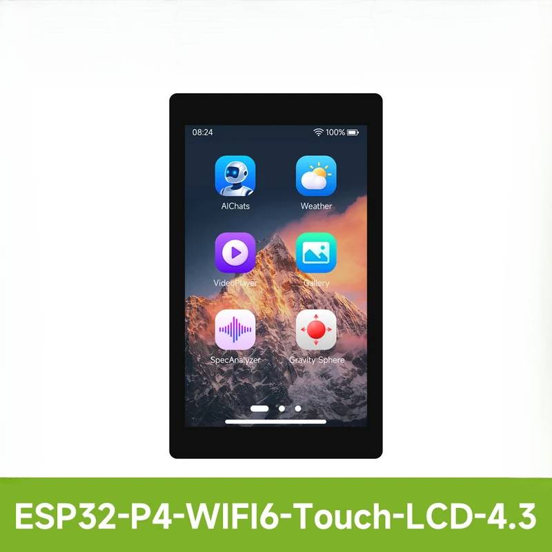 Esp32 P4 - Waveshare ESP32-P4-WIFI6, 4,3 inch ontwikkelbord, resolutie