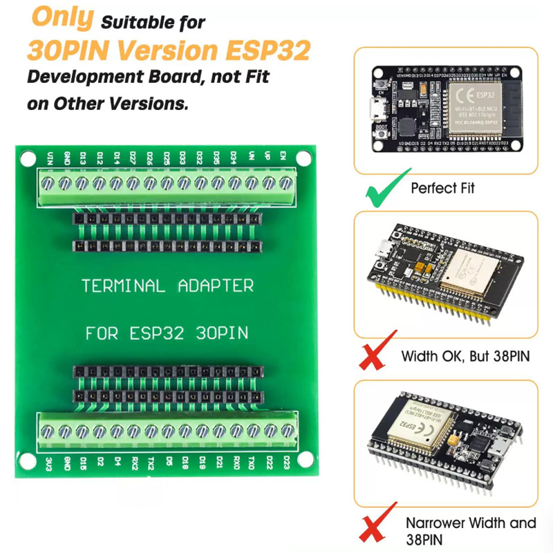 Esp32 Devkit - ESP32 ontwikkelbord NodeMCU-32S ESP32-32D 32U 30-pins