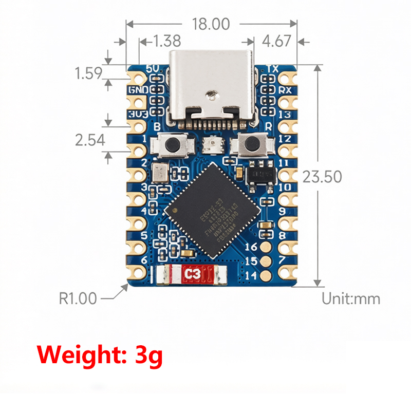 Espressif Esp32 - ESP32-C3-Zero / ESP32-S3-Zero Mini Ontwikkelbord RISC-V