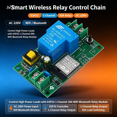 ESP32 AC 220V 1-kanaals 30A re - Espressif Esp32 recensie en prijs