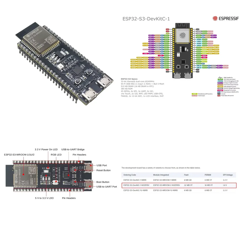 Espressif ESP32-S3-DevKitC-1 o - Esp32 recensie en prijs
