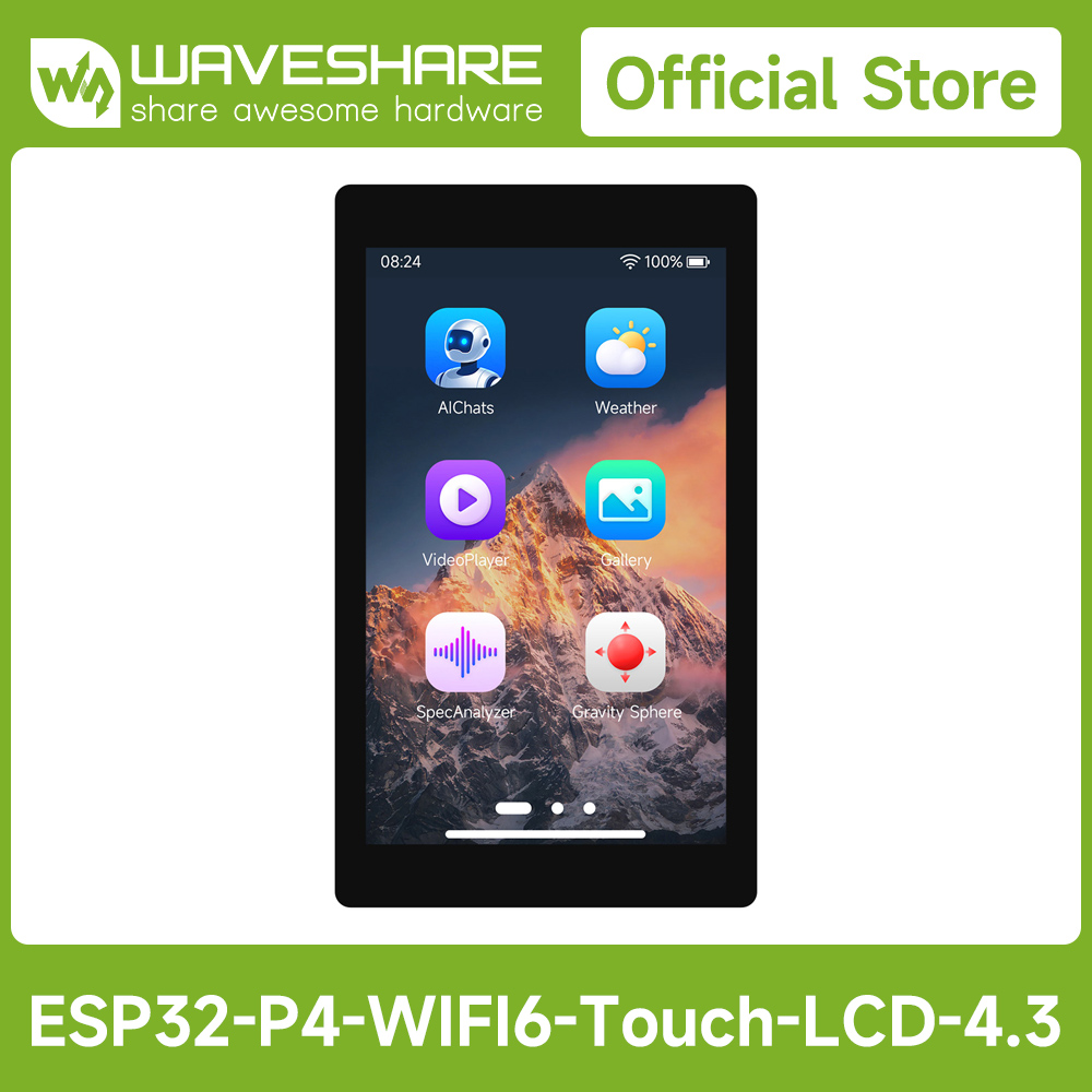 Waveshare ESP32-P4-WIFI6 4,3-i - Esp32 Development Board recensie en prijs